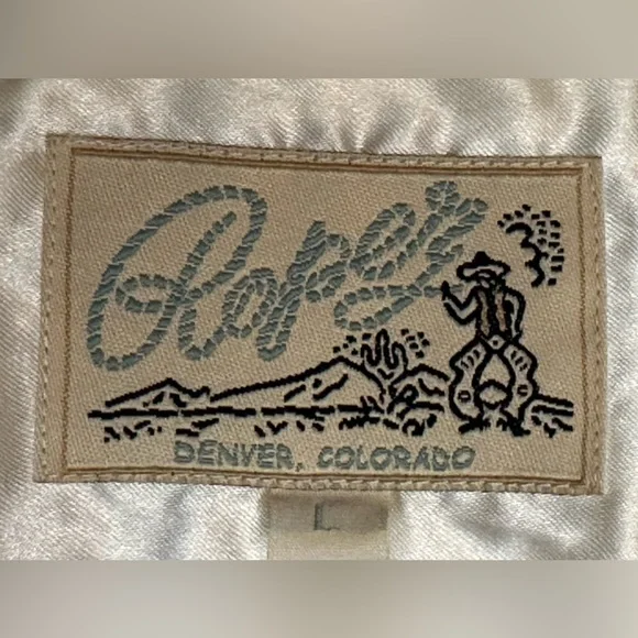 Vintage 90s Roper Western Cowboy Shirt Large Pearl Snap White Gold Southwestern